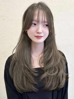 ユニコ(unico)&nbsp;韓国風/レイヤー/前髪カット/髪質改善/ブリーチなし/オリーブ