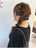 ツインアレンジ/ツイン編みおろし/編みおろし/アレンジ