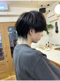 襟足ブリーチカラー/メンズウルフ/デザインカラー/ハイトーン