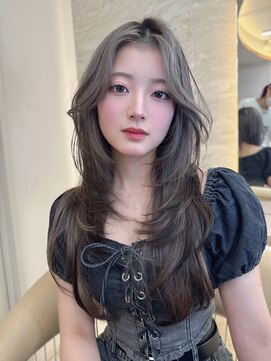 ロンドガーネット 池袋(Lond garnet) ワイドバングイメチェン美髪外ハネボブ+レイヤーカット韓国/池袋