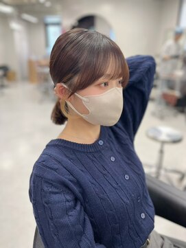 ベレーザシェルト(Beleza scelto) 13752黒髪くびれヘア髪質改善レイヤーカット韓国ポニーテール