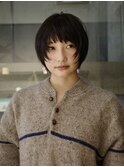 前髪ありショートレイヤーボブフェイスレイヤー【眞下秋歩】