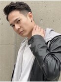 スッキリ爽やかワイルドアップバングメンズカット[下北沢]