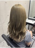 ケアブリーチハイライトバレイヤージュベージュダブルカラー