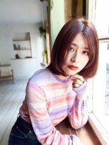 アジュール 倉敷店(Azule)&nbsp;Azuｌe/透明感カラー/前髪カット/ピンクブラウン