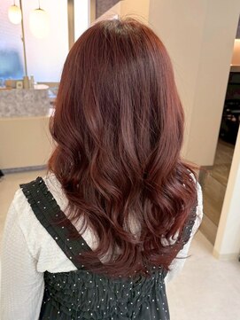 エトレ(etore) 【ブリーチなしダブルカラー】ロングレイヤー/ブラウンレッド
