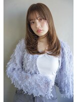 リタ(rita.)&nbsp;小辻 ワンカールレイヤー×ベージュブラウン