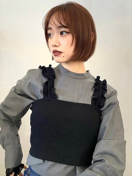 トリッカ 銀座(tricca) ベージュカラー/ボブ/顔まわりレイヤー/前髪/イメチェン
