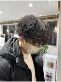 波巻きパーマ
