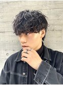 緩め波巻きパーマ