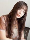 レイヤーカット×ストレートヘア×髪質改善トリートメント
