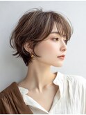 大人ショートレイヤー白髪ぼかし脱白髪染め40代50代60代原宿