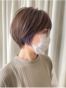 laf  hair ハイライト/髪質改善/白髪ぼかし【4月下旬 NEW OPEN（予定）】 【ヒロシ】レイヤーショート 20代/30代/40代