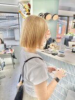 ヒビヲ 横浜西口店(HIBIO) 横浜ボブケアブリーチダブルカラータッセルボブ切りっぱなしボブ