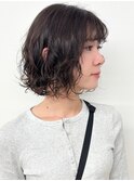 【morio松戸 石山】大人可愛いボブパーマボブウェーブ前髪あり