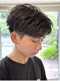 フェザーショート/毛流れセンターパート/ツーブロック/千葉駅
