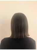 切りっぱなしボブ。。ブルーグレージュ