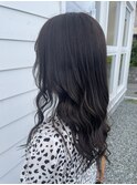 前上がりロング×グレージュ