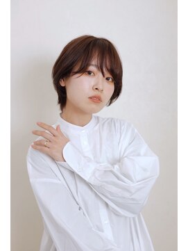 ルーフ 用賀(ROOF) 【ROOF用賀店】大人なひし形ショート　艶感ブラウンカラー