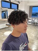 ミディアムツイストスパイラルパーマメンズ