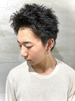 ヘアアンドビューティー クローバー(Hair&Beauty Clover) 刈り上げなしスパイキーショート/アッシュブラック