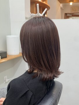 エニエンメイクス 立川(ENIEN MAKE'S) ミディアム/レイヤー/ピンクブラウン/艶髪/ブリーチなし/Aujua