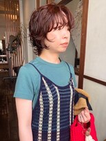 モク 大阪梅田店(MOK)&nbsp;【オレンジカラーが可愛い】ウルフパーマ