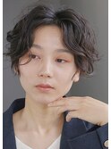 大人ショートパーマ、ハンサムショートパーマ、フリンジウェーブ