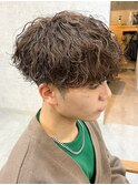 マッシュスパイラルパーマツイストスパイラル波巻きメンズ