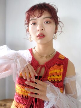 シオン(shion) 似合わせカットウェーブミディアムメルティカラー_ba457561