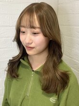 ヘアースペースブルーム プリュス 石橋店(HAIR SPACE BLOOM plus) ミルクティーベージュ/ブリーチカラー/透明感カラー/艶髪