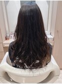 ゆるふわウェーブ似合わせイメチェン暗めカラー絶壁レイヤー40代