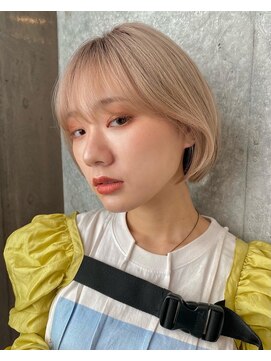 イミ(imi) 大人ボブ/ストレート/グレージュカラー/前髪/髪質改善[登戸]