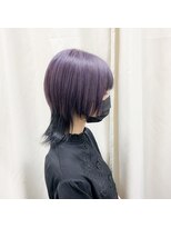 トーン(tone)&nbsp;アンブレラカラー/パープルシルバー/ウルフカット