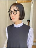 20代30代黒髪ボブ、ストレートボブナチュラル