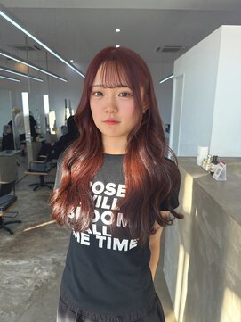 ノートエートル 西金沢(Nought etre) wカラー/ワインレッド/チェリーレッド/かわいい/ツヤ髪スタイル