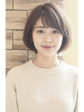 レウナ 外苑前(Reuna) 30代40代大人可愛いボブスタイル　ひし形ボブ