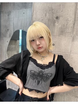 ワンズオゼ 渋谷(ONE's oze) ハイトーン/ダブルカラー/大人ガーリー/ダークアッシュ/似合わせ