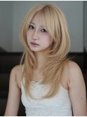 韓国風/レイヤー/前髪カット/オリーブ/透明感/ハッシュカット