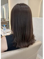 エレノア 渋谷公園通り店(Eleanor)&nbsp;【錦まりな】ミディアムレイヤー×AVEDAアッシュブラウン