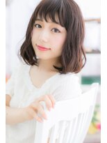 ミック ヘアアンドメイク アップ 駒込店(miq Hair&Make up) ほんのり揺らめく♪ブラウンピンクカラーエアリーボブ
