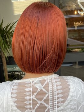 スイート ヘアデザイン(Suite HAIR DESIGN) オレンジカラー ボブ ハイトーン