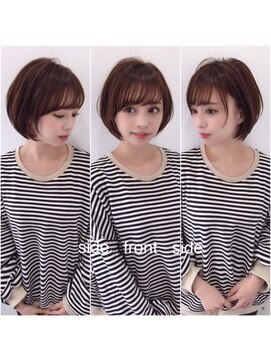 ビューエヒメ(VIEW EHIME) 前髪大人かわいい美髪ホワイトグレージュネビージュショートボブ