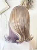 ホワイトベージュ×ブルーバイオレット