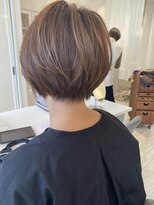 リュクスフォーヘアー(LUXE.for.hair) 大人ショートボブ/似合わせカット/ミルクティーベージュ