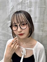 ロンド ストラーダ 心斎橋(Lond strada)&nbsp;マチルダボブ×インナーグレージュ【髪質改善/縮毛矯正】