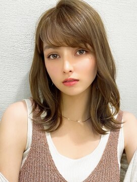 シルクレイ 新宿店(Silk-lei) ふんわりカールのこなれミディ/小顔前髪カット/新宿春夏ヘア