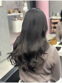 ボブレイヤーカットミディアムヘア韓国ヘア前髪顔まわりカット