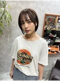 那覇美容室/おもろまち美容室/垢抜けボブ/切りっぱなしボブ/ボブ