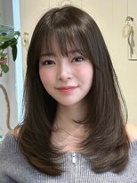 ノイ 銀座(noi)&nbsp;顔周りレイヤーカットくびれヘアミルクティーベージュカラー